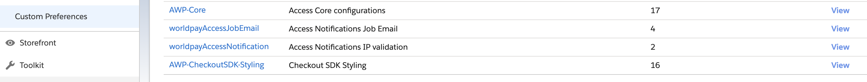 Custom preferences screenshot